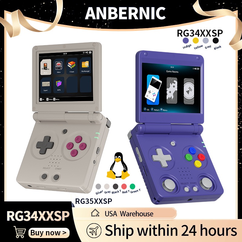 Gaming Console In Chinese - Anbernic RG34XXSP RG35XXSP Flip Handheld-Spielekonsole IPS-Bildschirm