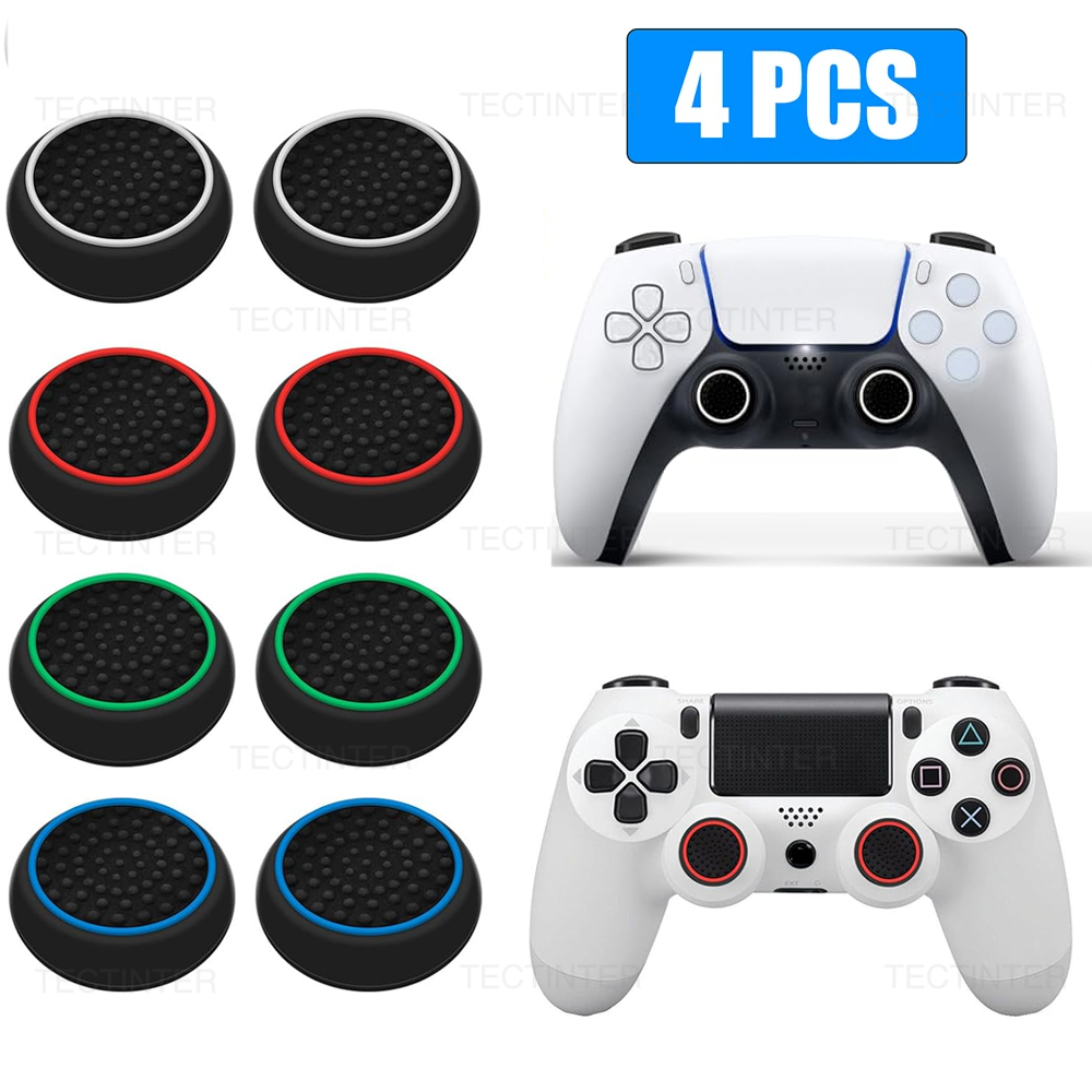 Gaming Console Pc - 4 Stück Silikon-Analogstick-Griffkappen für PS5/PS4/PS3/Switch 2