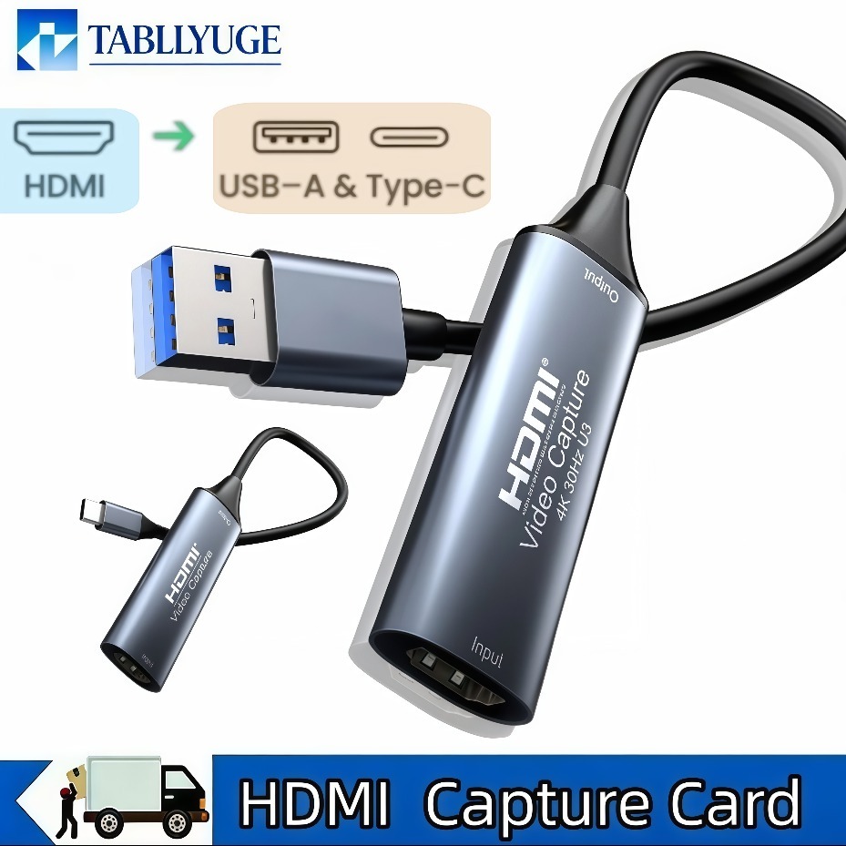 Gaming Console For Pc - USB-C 2.0/3.0 HDMI-Videoaufnahmekarte unterstützt 4K1080 HDMI