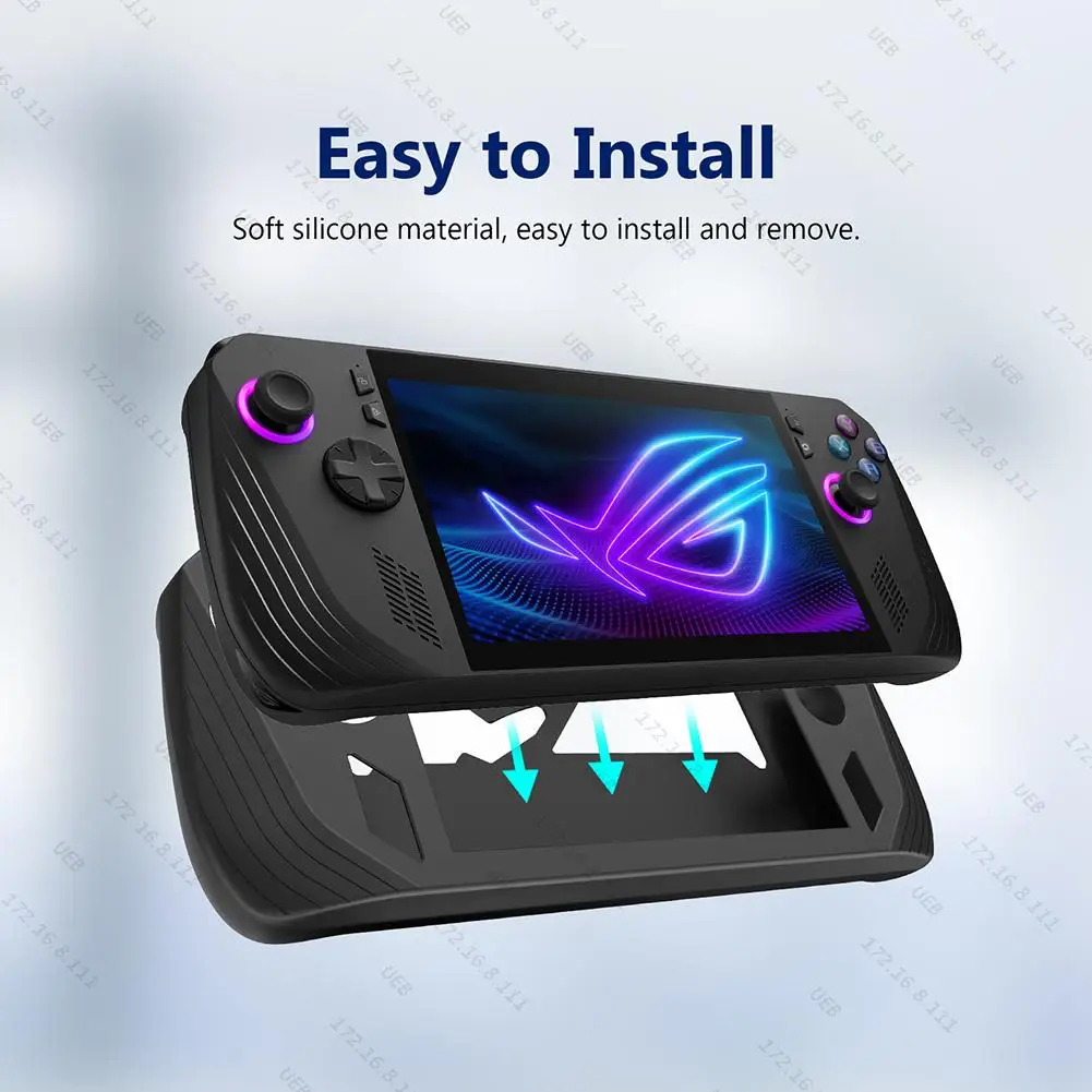 Gaming Console Asus Rog - Silikon-Schutzhülle, stoßfeste Schutzhülle, kratzfest, mit Trageband,