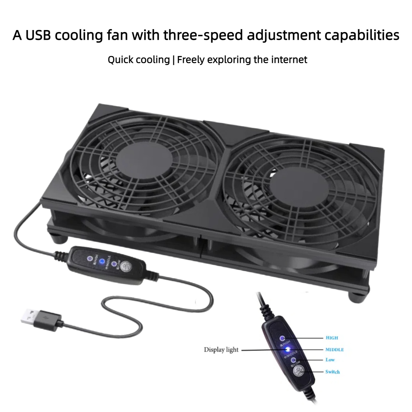 Dualer USB-Lüfter mit 3-Stufen – Gaming Console For Pc Bewertung und Preis