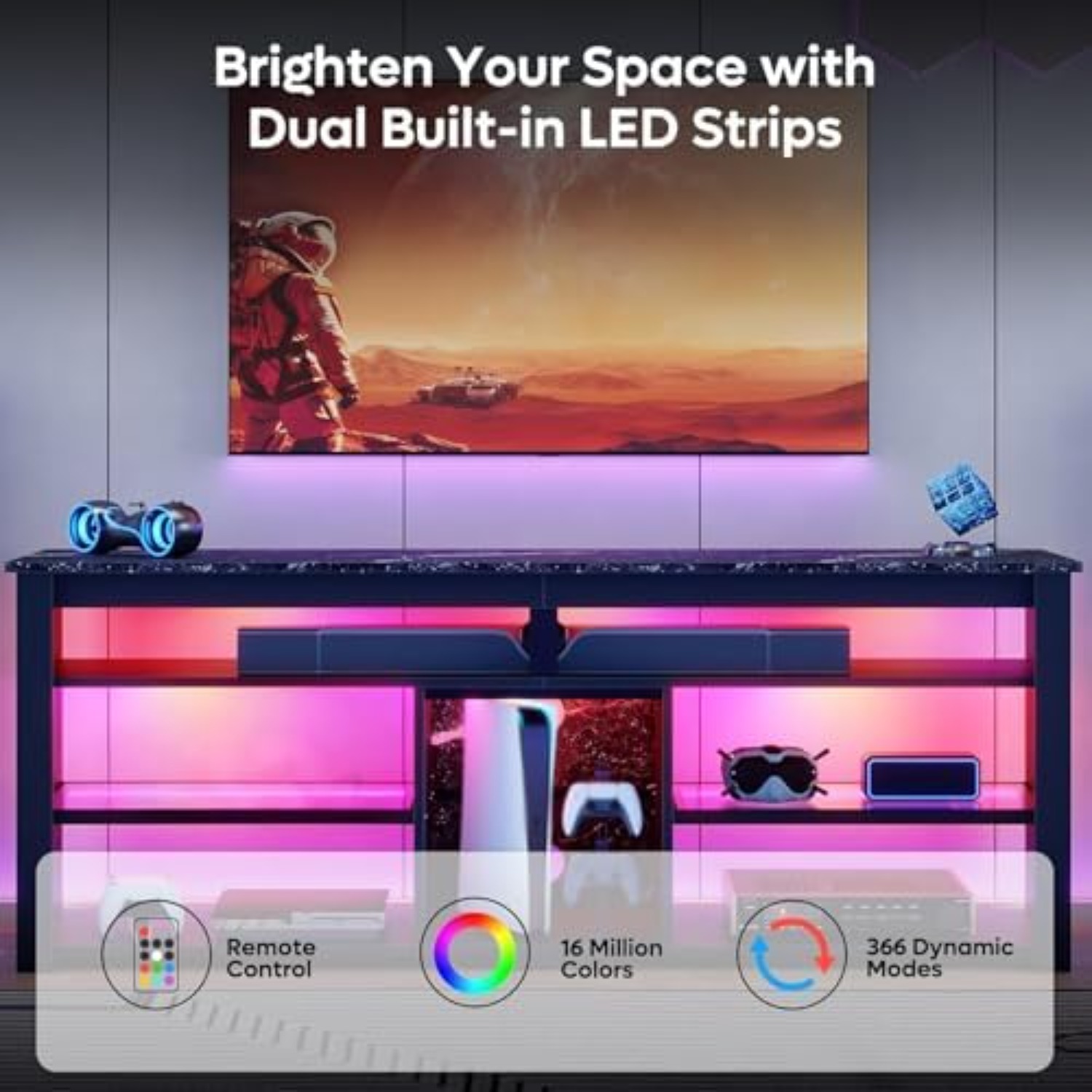TV-Ständer für 70-Zoll-Fernseh – Gaming Console Entertainment Center Bewertung und Preis
