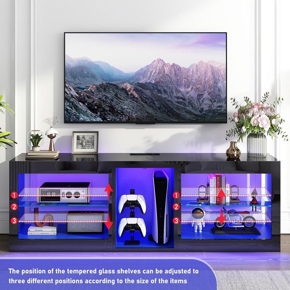 LED-TV-Ständer mit Steckdose f – Gaming Console Entertainment Center Bewertung und Preis
