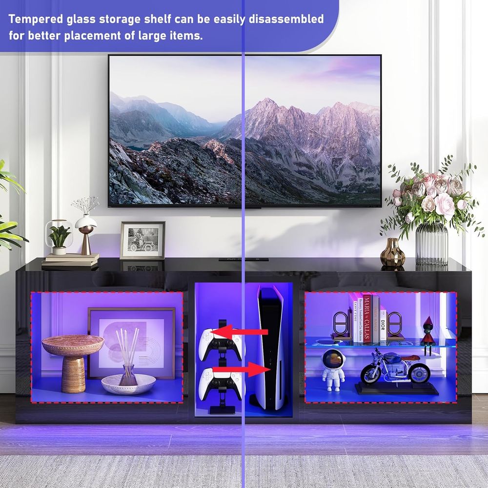 LED-TV-Ständer mit Steckdose f – Gaming Console Entertainment Center Bewertung und Preis
