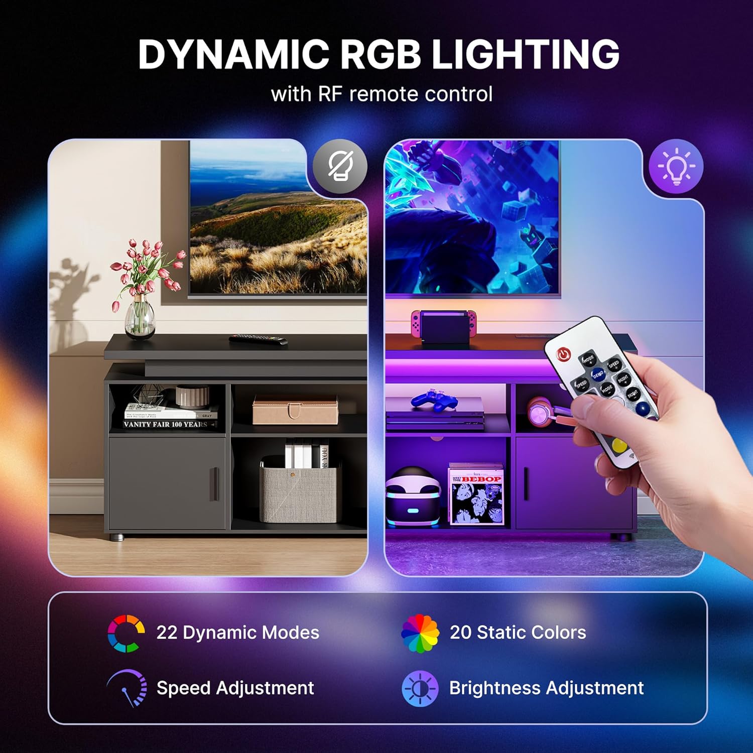 TV-Ständer, Unterhaltungscente – Gaming Console Entertainment Center Bewertung und Preis