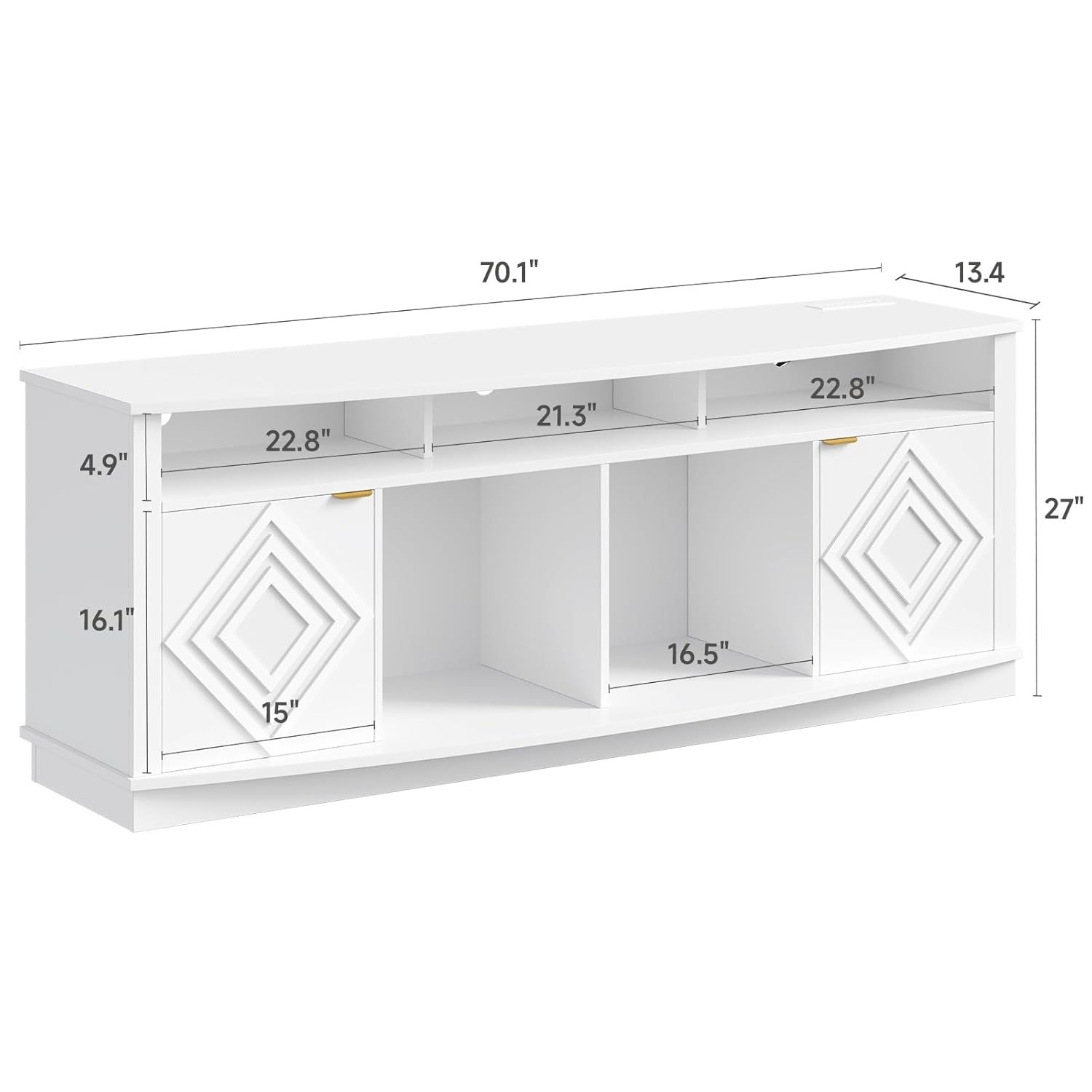 LED TV-Ständer für 80-Zoll-Fer – Gaming Console Entertainment Center Bewertung und Preis